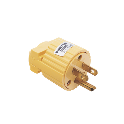[SYS-136-509] Clavija con Abrazadera Plástica Aterrizada  / 127 V CA 15 A Max.  / Fabricada en Plastico ABS.