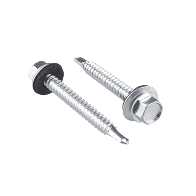 [SYS-PHR-14112] Tornillo - Pija cabeza hexagonal con rondana y punta de broca #14 x 1-1/2", 50 piezas.