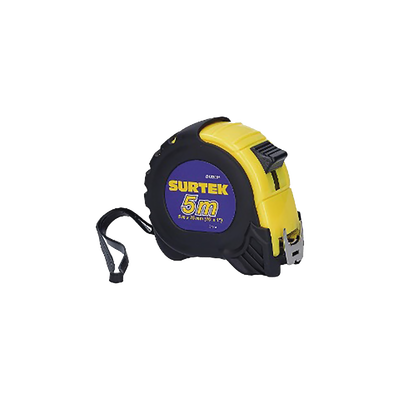 [SYS-B122081] Flexometro anti impacto de 5 metros, cinta ancha con boton de freno.
