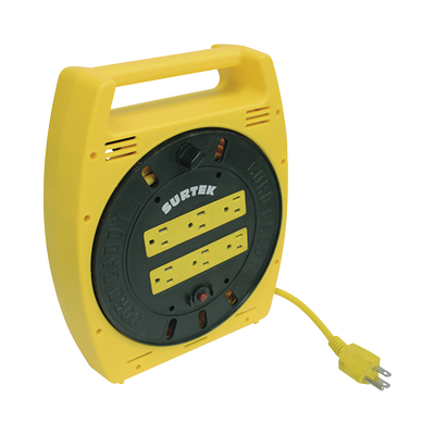 [SYS-136035] Multicontacto Eléctrico Tipo Carrete con 6 Contactos y 6 metros de Extensión / 127 V CA 10 A Máximo.