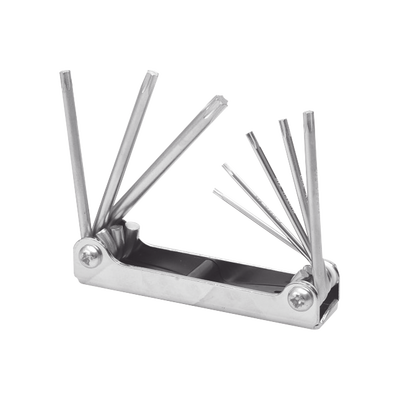 [SYS-ALLFTN8] Juego de 8 llaves hexagonales Torx® tipo navaja, estuche metálico.