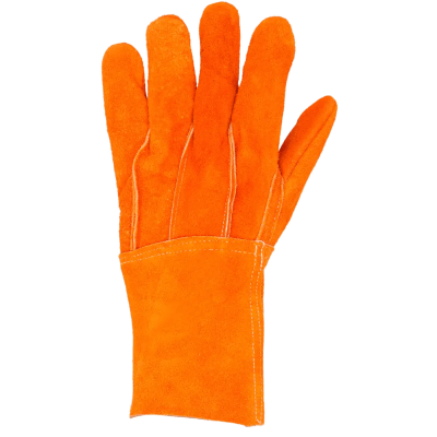[SYS-GCAL] Guantes de Carnaza Largo/ Refuerzo en Palma / Resistente a Abrasión y Temperaturas Moderadas.