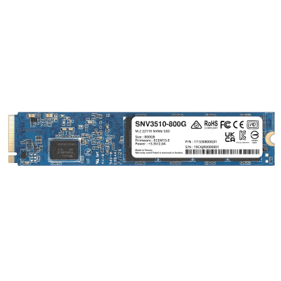 [SNV3510-400G] SSD NVMe M.2 SNV3410/3510 | SSD 400GB | Alto Rendimiento 400000 IOPS Lectura | Resistencia Empresarial 1022 TBW | Protección de Datos Integral | Análisis de Vida Útil | Diseñada para Sistemas Synology.