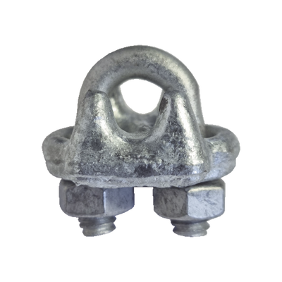 [NUDO-18-FJG] Nudo/ Perro/ Abrazadera Acero Forjado para Cable de 1/8", Galv. por Inmersión en Caliente.