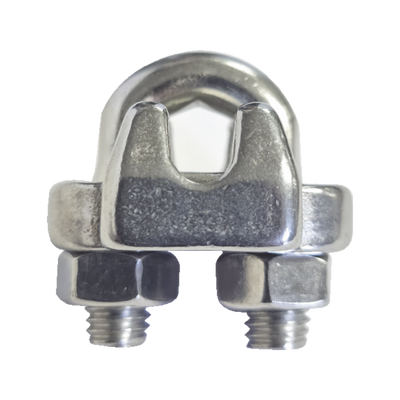 [NUDO-14-FJSS] Nudo/ Perro/ Abrazadera Acero Forjado para Cable de 1/4", Acero Inoxidable.