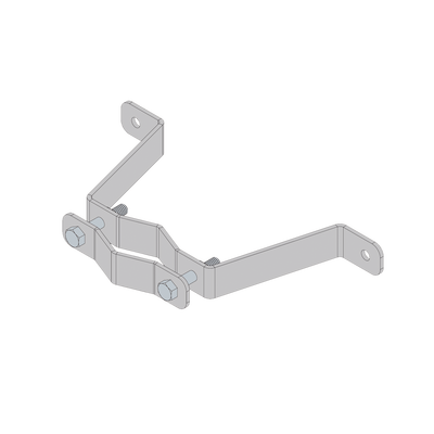 [SMRP-HL1] Herraje de Pared Liviano (1 pza) para Sujeción de Mástil  1" a 1-3/4".