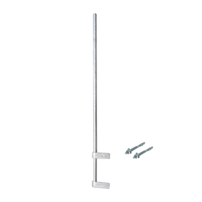 [SMRP-150-CF] Mástil Liviano de Pared de 1.5 m (Diam. 1-1/4") con Cejas de Fijación  Soldadas, ¡No se gira! Incluye Taquetes para instalación. 
