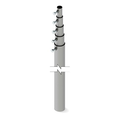 [SLM-15] Mástil telescópico de 15 m (49.2 ft) Compuesto por 5 Secciones Concéntricas (requiere accesorios de instalación)