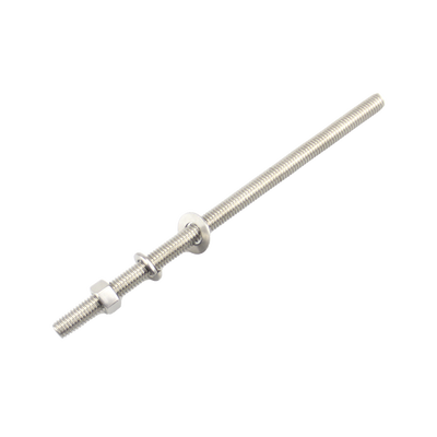 [CH80] Kit de 10 Varillas Roscadas de 3/8 x 8 in, con Arandelas Planas, Arandelas de Seguridad y Tuercas. 