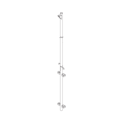[SPLUMAP] Pluma de Aluminio de 4 metros CED.40  para Instalación de Tramos STZ (Con Polea).