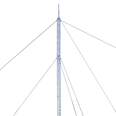 [KTZ-30E-015P] Kit de Torre Arriostrada de Techo de 15 m con Tramo STZ30 Galvanizado Electrolítico (No incluye retenida).