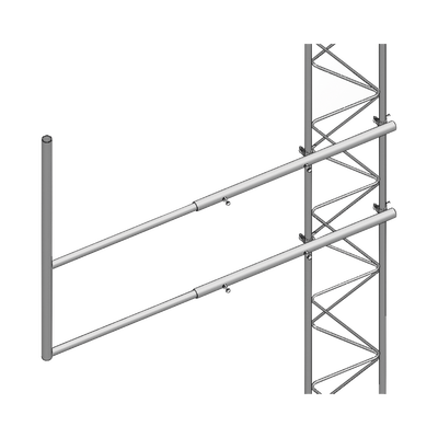 [SBL-30G] Brazo tipo "F" para tramos STZ-30G, galvanizado por inmersión en caliente.