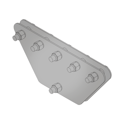 [SP-202050-G] Placas igualadoras con tornillería y separadores, para 5 retenidas. Galvanizado en inmersión (20x20x50 cm).