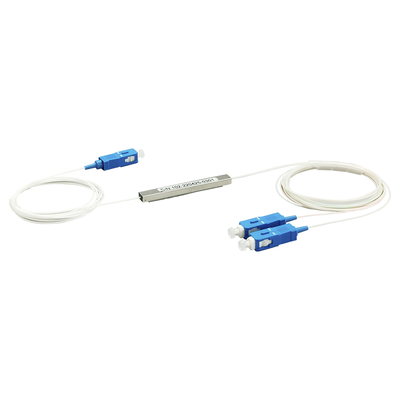 [TM-PLC-1X2UPC] Splitter (Divisor Óptico) tipo PLC, de 1x2, conectores SC/UPC 