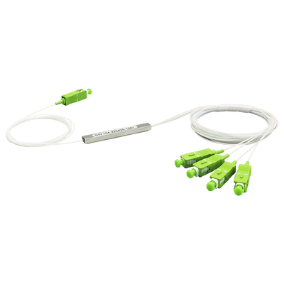 [TM-PLC-1X4APC] Splitter (Divisor Óptico) tipo PLC, 1x4, conectores SC/APC 
