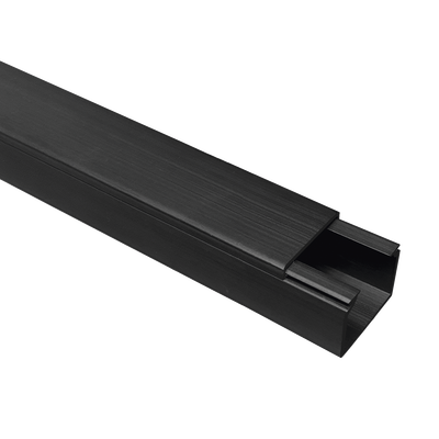 [TMK-1720-CC-N] Canaleta TMK 1720 Color Negro con Cinta Adehsiva, 5 Ft. De Largo (1.5 m), Para uso en Exterior con Bajo Voltaje (5201-21362)