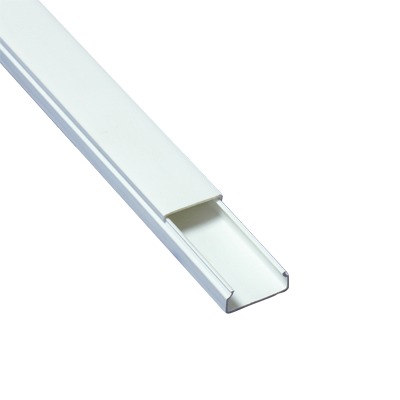 [TMK-1020-SD] Canaleta blanca de PVC auto extinguible, sin división, 20 x 10 mm, tramo de 2.5 m (5101-01260) 