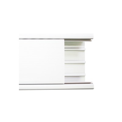 [TEK-100] Canaleta con tapa en color blanco de PVC auto extinguible 100 x 52 x 2500mm (5501-01250)