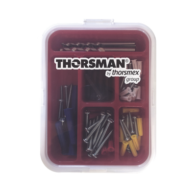 [TH-KIT-FC] Kit para Sistemas de Fijación en Concreto, Taquetes con doble expansión y guía incluida para fácil instalación (104 piezas)