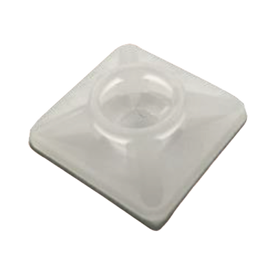 [TH-BASE-CIN]  Base Autoadherible para Cinchos Práctica y Eficiente para la Organización y Fijación de Cables, Fabricada en Nylon Resistente y de Color Natural con una Medida de 19x19 mm, Paquete con 100 Piezas (4210-00001)