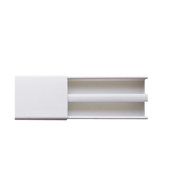 [PT-48] Canaleta blanca dos vías, de PVC auto extinguible,  48 x 16 x tramo 2.5m (6101-01250) 