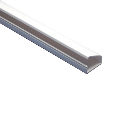 [TMK-1020] Canaleta blanca tipo bisagra de PVC auto extinguible, con cinta adhesiva, paquete con 4 piezas de 20x10x1100mm (5101-01272) 
