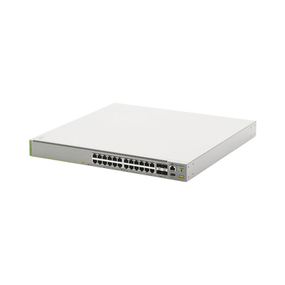 [AT-GS980MX/28PSM-10] Switch L3, Stack, 20 puertos 1G POE+, 4 MultiGigabit POE+, 4 puertos SFP+, PSU FIJA