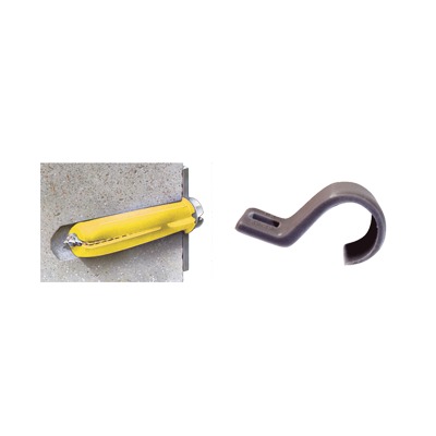 [TK-1014] Kit de 12 grapas, 12 taquetes y 12 tornillos para sujetar conductores redondos o tubo en muro (2103-07240) 