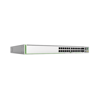 [AT-GS980MX/28-10] (GS980MX/28) Switch Stack L3, 24 puertos 10/100/1000-T, 4 Puertos SFP+ 10G, Fuente de poder fija