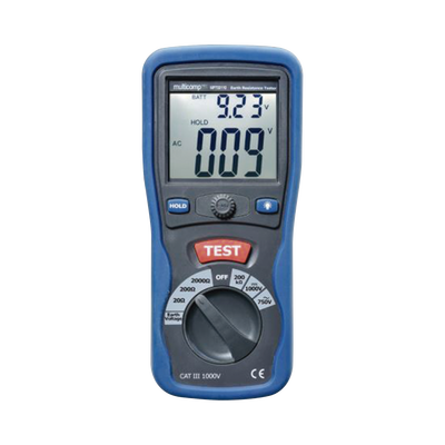 [KRT-01-3PN] KIT de Medidor de Resistencia a Tierra Digital ( Terrómetro ), a 3 hilos  CAT III / 1000 V.