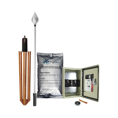 [KDA-01] Kit de Pararrayo con Punta en Acero Inoxidable con Diámetro de Protección de 160 metros. 