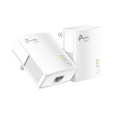 [TLPA7017KIT] Kit Adaptador Powerline Gigabit Ethernet/ Tecnologia HomePlug AV2 / Puertos 1000Mbps / Plug and Play / hasta 300 M dentro de casa / 1 Puerto 10/100/1000 Mbps / Tamaño ultra compacto