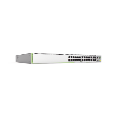 [AT-GS980MX28-10] (GS980MX/28) Switch Stack L3, 24 puertos 10/100/1000-T, 4 Puertos SFP+ 10G, Fuente de poder fija