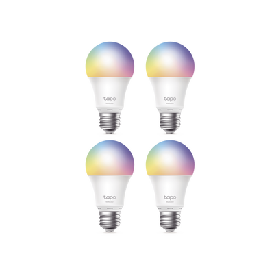 [TAPOL530E(4PACK)] Kit 4 Focos WIFI Multicolor, Intensidad y Color Regulables, Comandos de Voz Mediante Amazon Alexa/Google Assisten