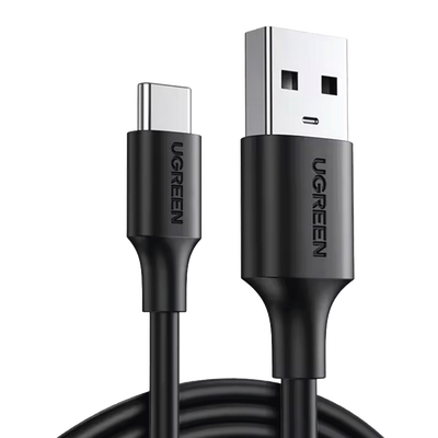 [20882] Cable USB-A a USB-C | 1 Metro | Carga y Sincronización de Datos | Carga Rápida 60W | Datos 5 Gbps | QC 3.0/2.0 | FPC | AFC | Protección Integrada | Duradero y Flexible| Caja ABS | Cubierta de TPE | Color Negro.
