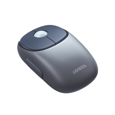 [90538] Mouse Inalámbrico FUN | Recargable| 2.4G & Bluetooth | 4 Niveles de DPI | Silencioso | Ergonómico | 5 Botones | Compatible con Windows, macOS 10.5, Android iOS Linux y Chrome OS | Color Azul.