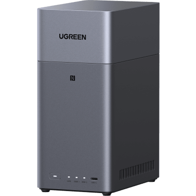 [95432] NAS UGREEN NASync DH2300 / Procesador RK3576 / 4GB  / 32GB eMMC / 2 Bahías SATA / JBOD-Basic-RAID 0-RAID 1 / Puerto HDMI 4K / 1 GbE / USB 3.2 Gen 1 Type-C / Detección NFC