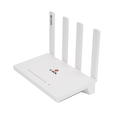 [V2804-AX15-R] ONU GPON/EPON con Wi-Fi 6 AX1500 / 4 Puertos Gigabit / Puerto PON SC/UPC, Hasta 1500 Mbps 