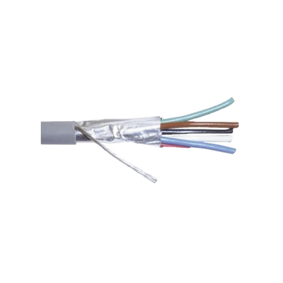 [9290] Cable Calibre 22, CMR, 6 Conductores, Blindado, 305 Metros (1000 Pies), Color Gris