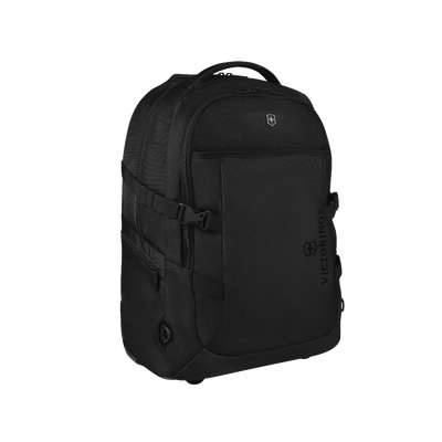 [611-425] Mochila VX Sport EVO con Ruedas, Mango Telescópico y Correas al Hombro. Fabricada en Poliéster Negro repelente al Agua. Backpack on Wheels.