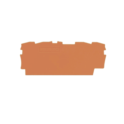 [2002-1492] Placa Final e Intermedia / 0.8 mm Espesor / Naranja / Poliamida PA 66 / UL94 V0 / Montaje Tipo Encajable / 70 x 33 mm (2.756 x 1.299 in)