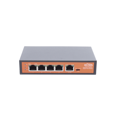 [WIPE51G] Extensor PoE / Entrada hasta 90 W / 4 puertos Gigabit PoE salida 802.3 af/at / Extensor PoE hasta 250 m / No administrable 
