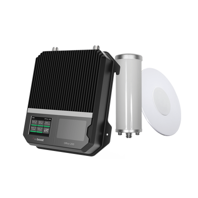 [531-047] Kit Amplificador de Señal Celular 2G, 3G y 4G / Mejora llamadas convencionales y VoLTE / Amplifica señal de TELCEL, AT&T y MOVISTAR / Cubre hasta 400 m² con una antena y hasta 1600 m² con 4 antenas.