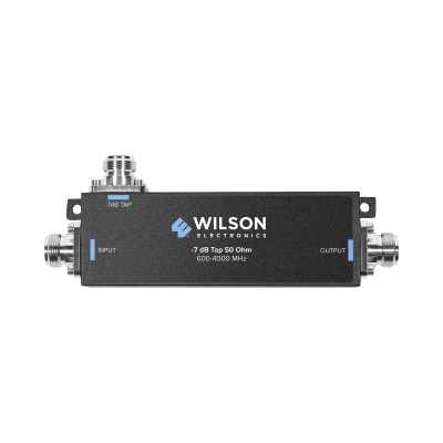 [859-120] Separador TAP -7 dB con rango de frecuencia de 575 a 6000 MHz. Ideal para separar la antenas a diferentes longitudes de cable coaxial. 50 Ohm con conectores N Hembra. 