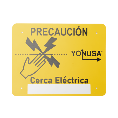 [SYSLETV2] Letrero de PRECAUCION para cercas electrificadas (21.8 x 17 cm)