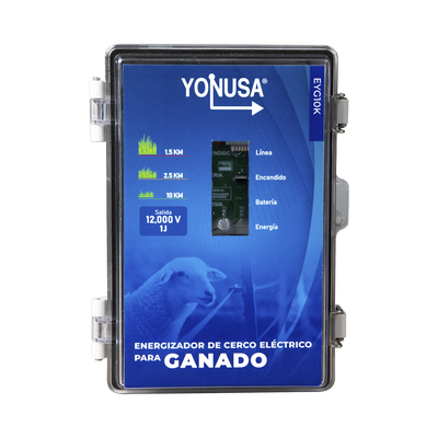 [SYSGAN25K] Energizador para Ganado 10,000Volts-2JOULES/ 25,000 metros lineales de protección / Cercas Electrificadas