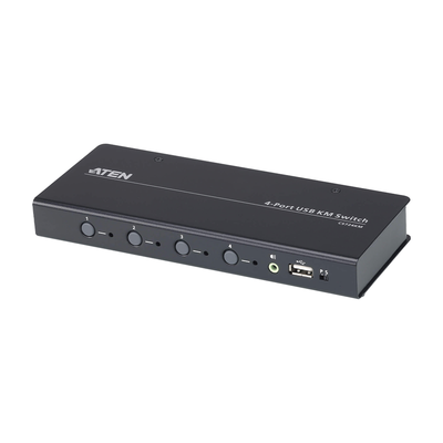 [CS724KM] Switch KM USB| 4 Puertos | Boundless Switching | RS232 | Controla 4 Computadoras con 1 Teclado/Mouse 
