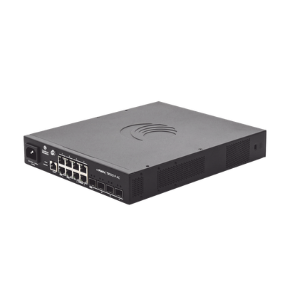 [MX-TX1012GXPA-00] Switch cnMatrix TX1012-AC-P PoE Ideal para WISP  / 8 Puertos Gigabit PoE + 4 SFP+ / PoE Budget 200W /Capa 2 y Capa 3 / Gestión Gratuita Desde la Nube