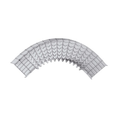 [CH-C90-66/150EZ] Curva Pre-Fabricada Horizontal de 90° con medidas de 66 mm de Peralte y 150 mm Ancho (66/150 mm)