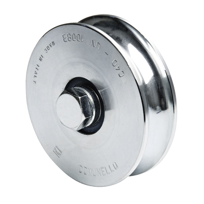 [1150-5040-001] Rueda de 10 cm SIN Soporte / Soporta hasta 425 kg / Canal Tipo "U"
